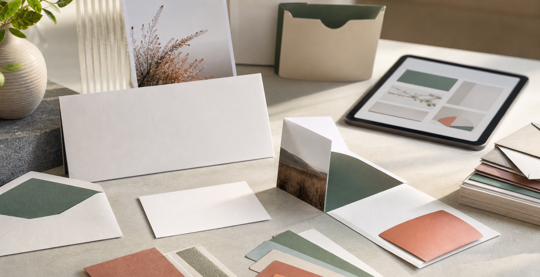 Kreative Printmailings mit Selfmailer, Karten und hochwertigen Papieren
